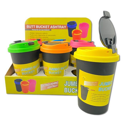 Picture of Butt Bucket Ashtray - Neon Lid - 6ct