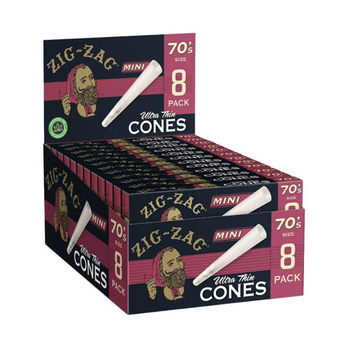 Picture of Zig-Zag Cones-Ultra Thin 70's Mini 18x8ct