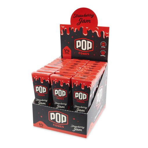 Picture of POP Cones Unbleached Strawberry Jam 1 1/4 24pk 6ct