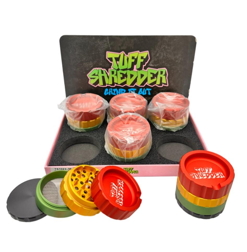 Picture of TS1023-M Tuff Shredder Grinder Rasta 60MM 6CT