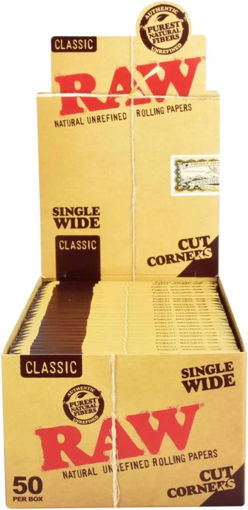 Picture of Raw Papers-Classic Single Wide Cut Corner 50ct 50pk